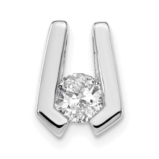 14kt White Gold A 4.5mm Diamond Slide