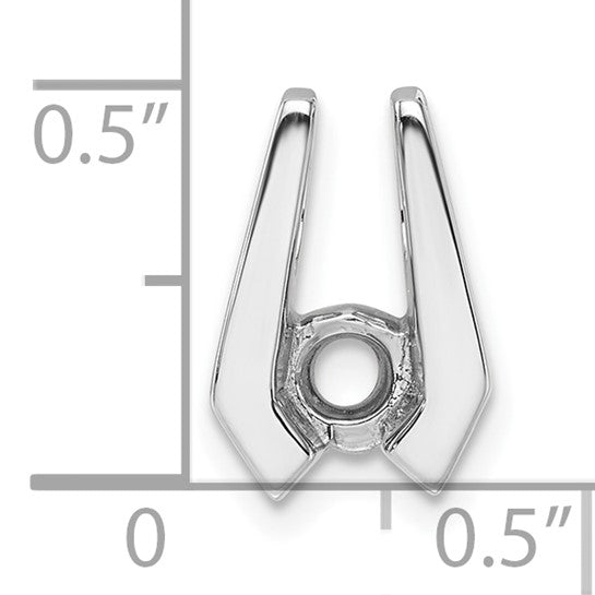 14kt White Gold Holds 4.5mm Stone, Slide Mounting