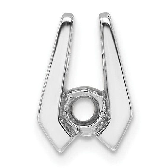 14kt White Gold Holds 4.5mm Stone, Slide Mounting