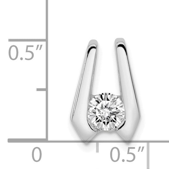 14kt White Gold A 4.5mm Diamond Slide