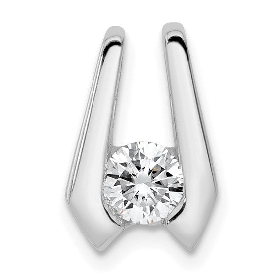 14kt White Gold A 4.5mm Diamond Slide