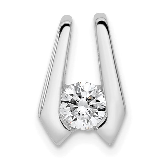 14kt White Gold AA 4.5mm Diamond Slide