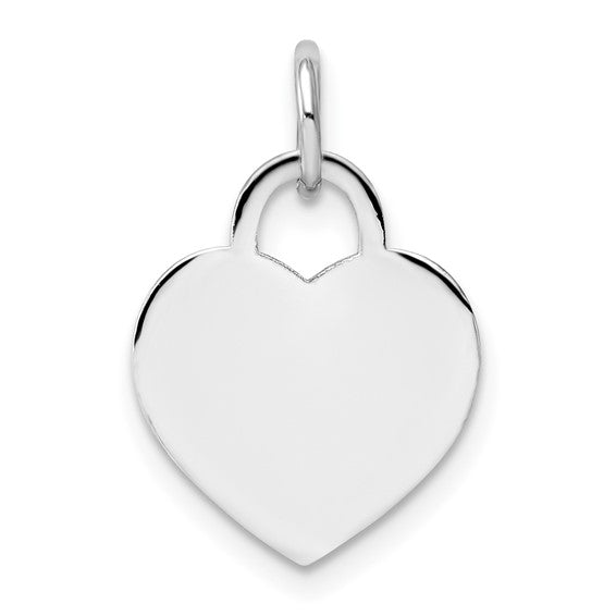 14kt White Gold Small Engravable Heart