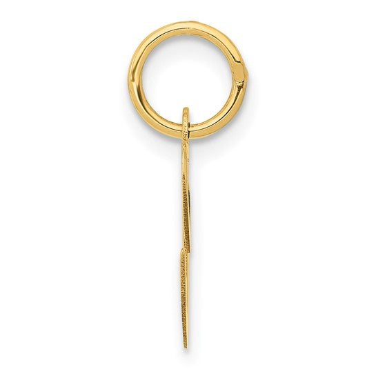 14KT Yellow Gold Small Fancy Script Letter C Initial Charm