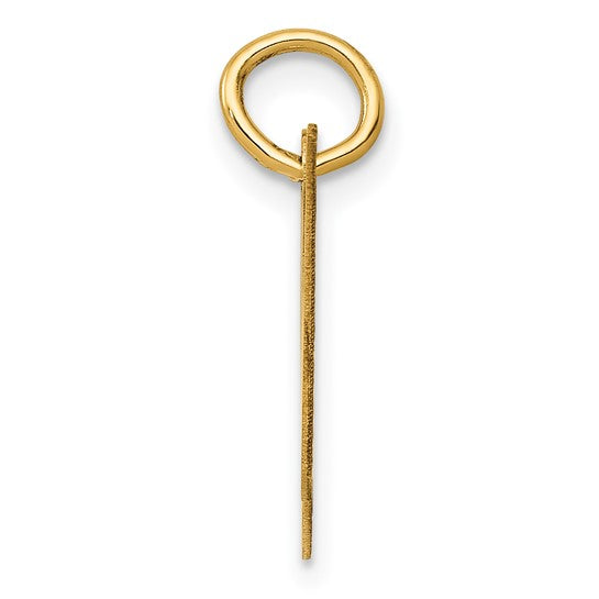 14kt Yellow Gold Small Fancy Script Letter H Initial Charm