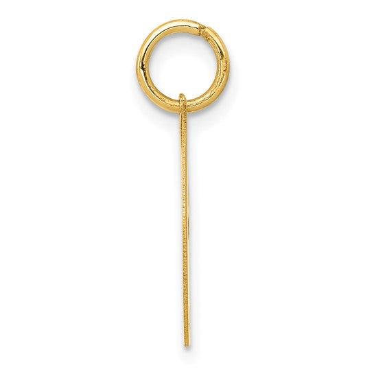 14KT Yellow Gold Small Fancy Script Letter J Initial Charm