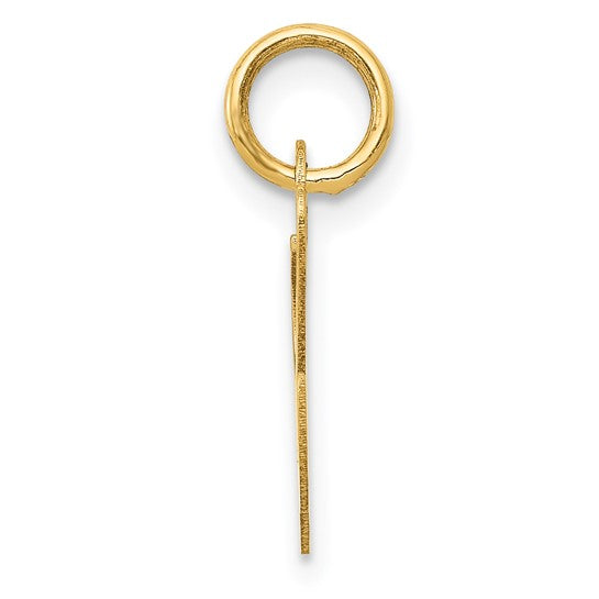 14kt Yellow Gold Small Fancy Script Letter L Initial Charm