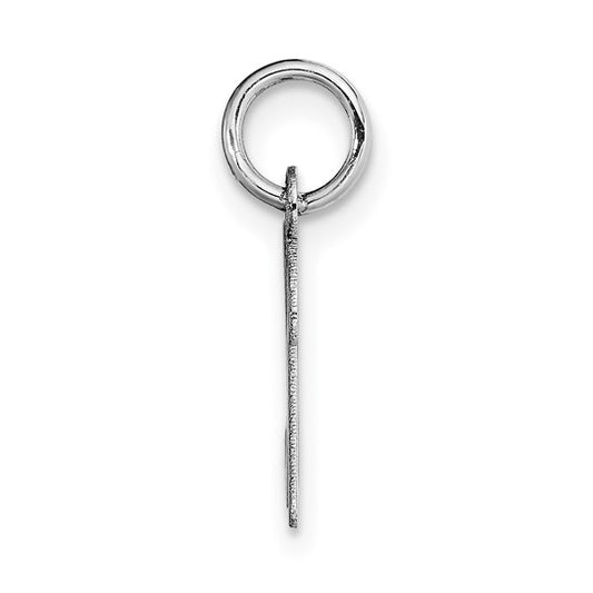 14kt White Gold Small Script Letter K Initial Charm