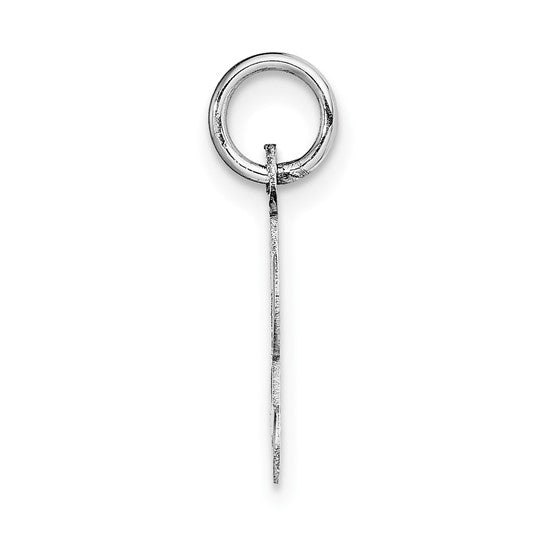 14kt White Gold Small Script Letter L Initial Charm