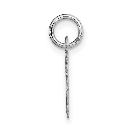 14kt White Gold Small Script Letter M Initial Charm