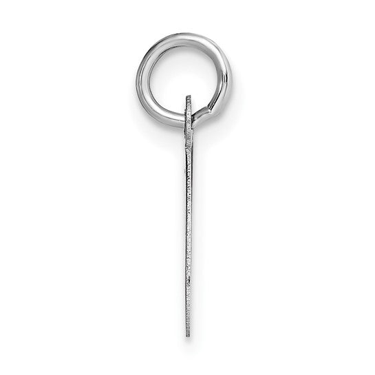 14kt White Gold Small Script Letter O Initial Charm