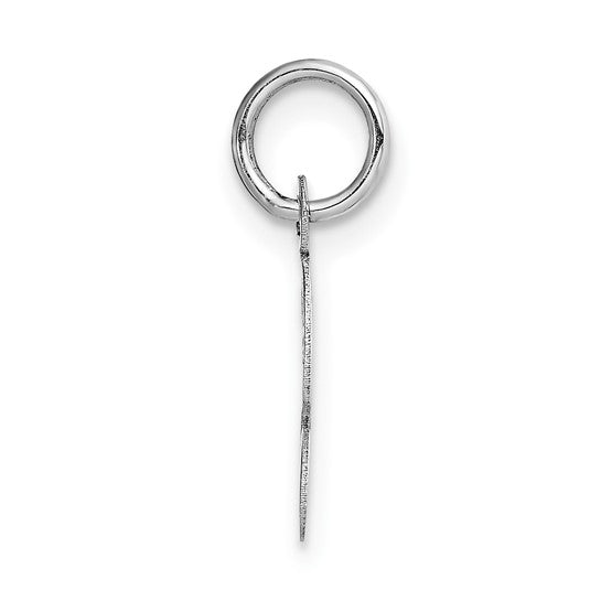 14kt White Gold Small Script Letter S Initial Charm