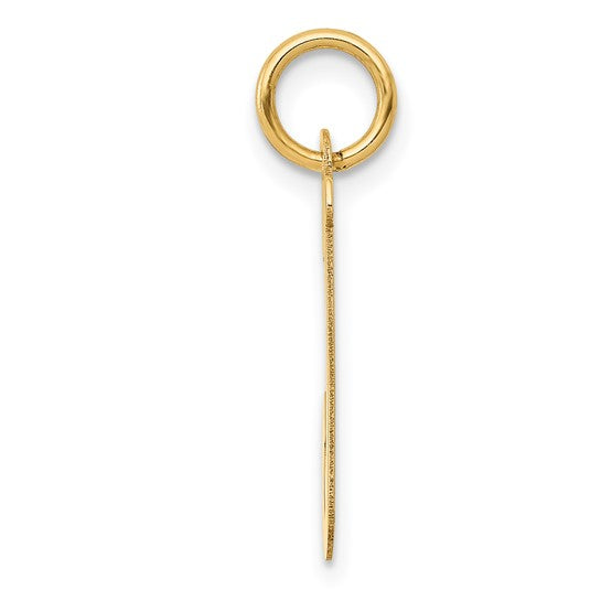 14kt Yellow Gold Medium Script Letter J Initial Charm