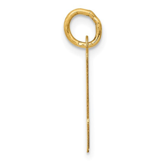 14kt Yellow Gold Medium Script Letter N Initial Charm