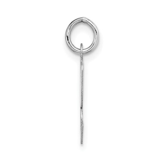 14kt White Gold Medium Script Letter K Initial Charm