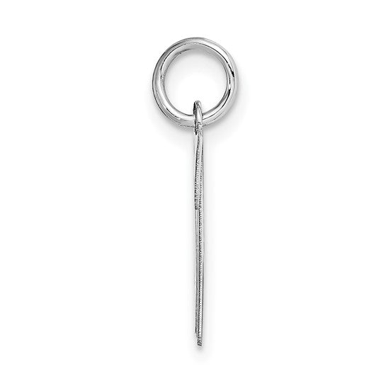 14kt White Gold Medium Script Letter M Initial Charm