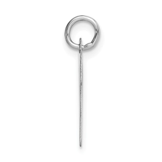 14kt White Gold Medium Script Letter P Initial Charm