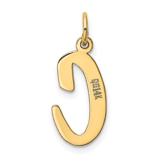14kt Yellow Gold Large Script Letter C Initial Charm
