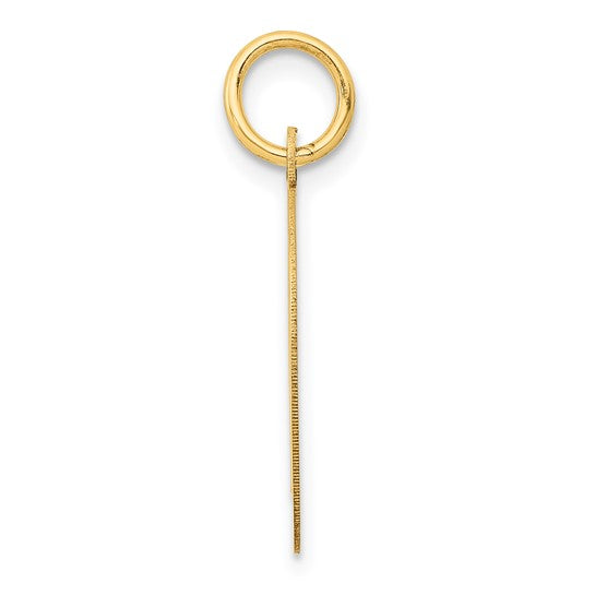 14kt Yellow Gold Large Script Letter D Initial Charm