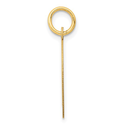 14kt Yellow Gold Large Script Letter D Initial Charm