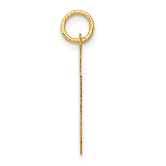 14kt Yellow Gold Large Script Letter F Initial Charm