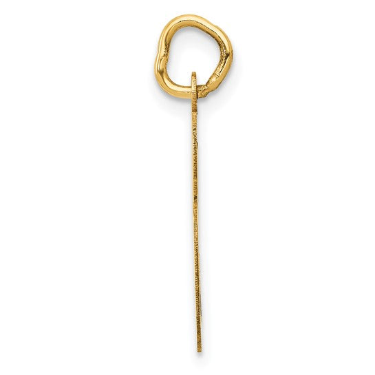 14kt Yellow Gold Large Script Letter S Initial Charm