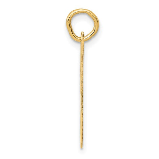 14kt Yellow Gold Large Script Letter T Initial Charm