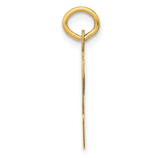 14kt Yellow Gold Large Script Letter V Initial Charm