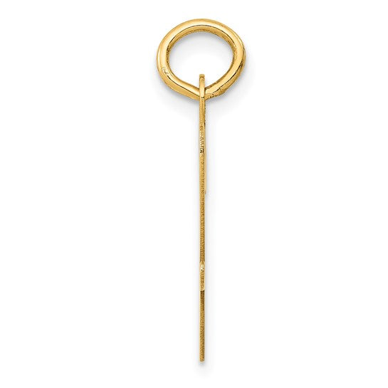 14kt Yellow Gold Large Script Letter W Initial Charm