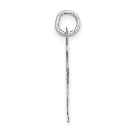 14kt White Gold Large Script Letter I Initial Charm