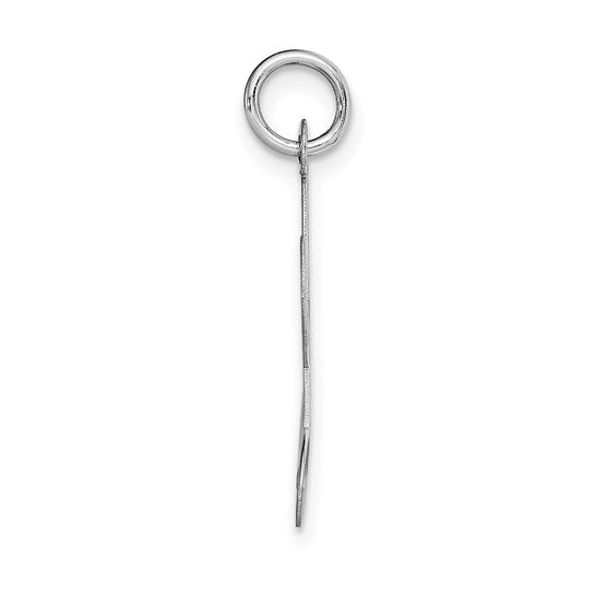 14kt White Gold Large Script Letter L Initial Charm