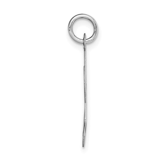 14kt White Gold Large Script Letter L Initial Charm