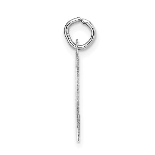 14kt White Gold Large Script Letter M Initial Charm