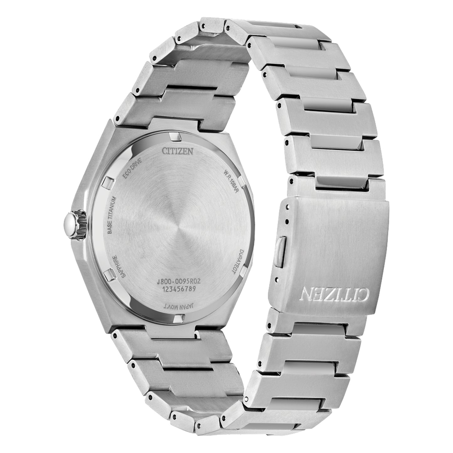Men's Citizen Eco-Drive Zenshin Three-Hand White Dial Super Titanium Watch 39mm