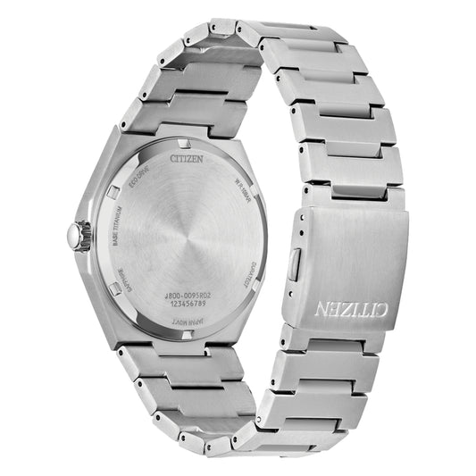 Men's Citizen Eco-Drive Zenshin Three-Hand White Dial Super Titanium Watch 39mm
