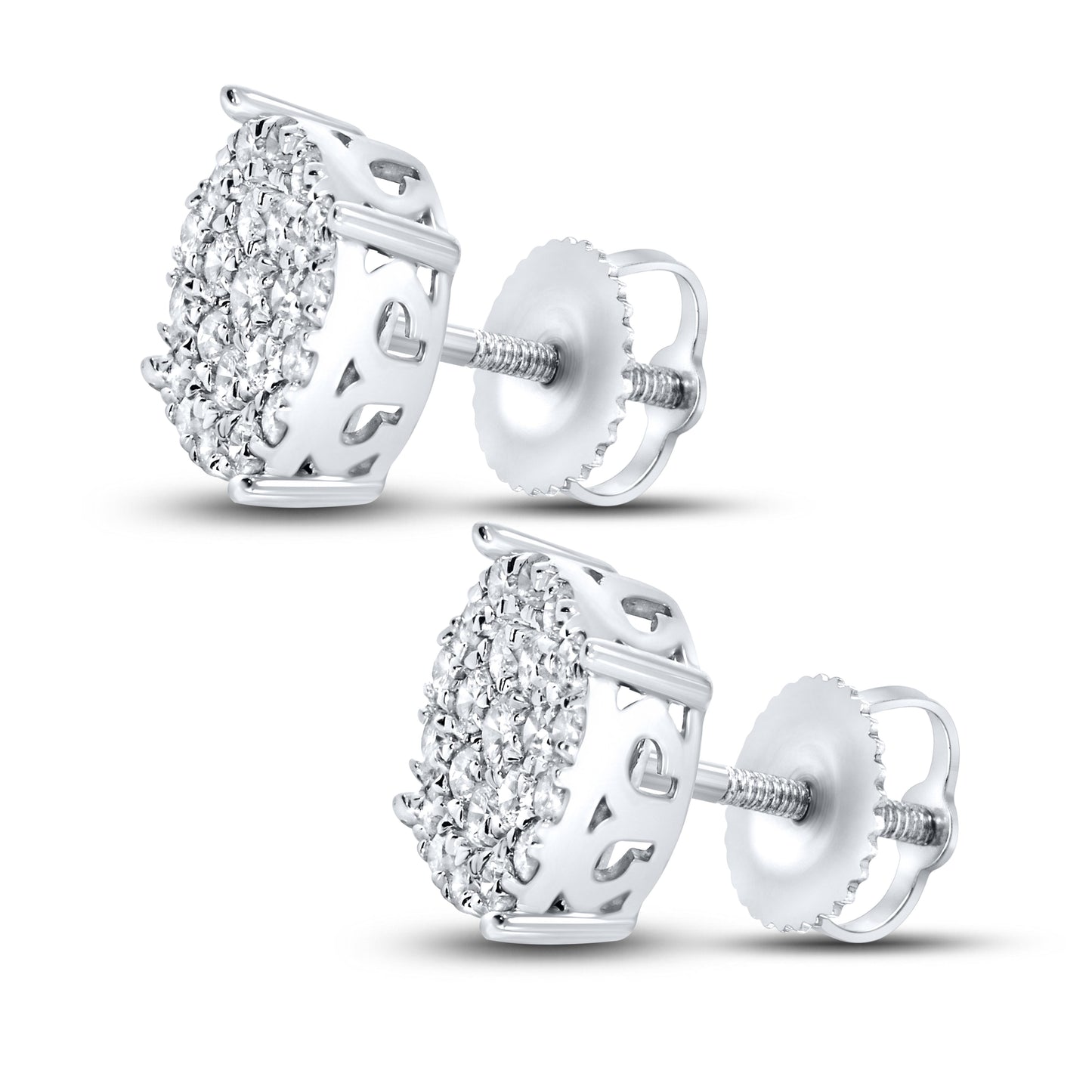 10K White Gold 0.72 CTW DIAMOND EARRINGS