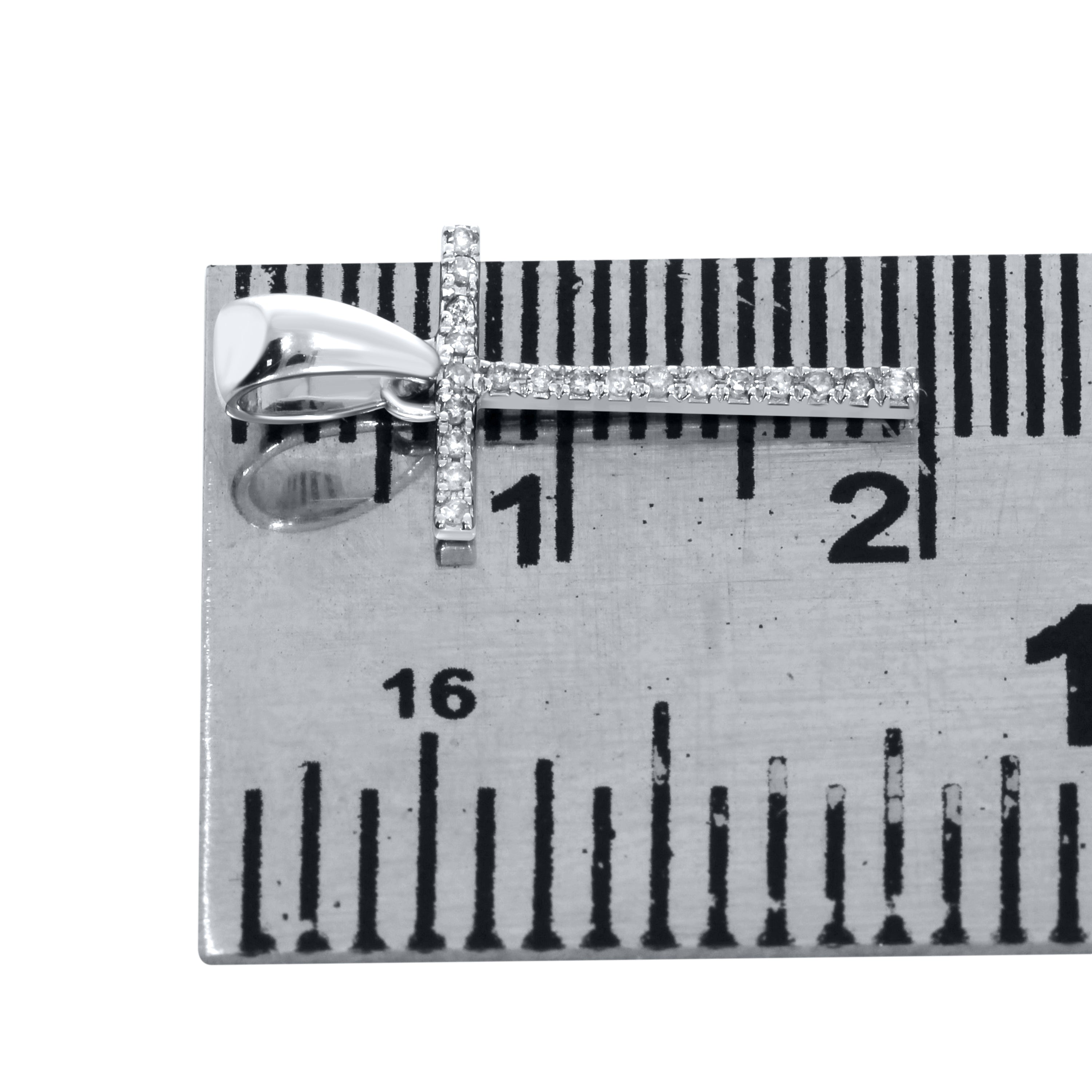 10KT White Gold 0.06CTW DIAMOND INITIAL T