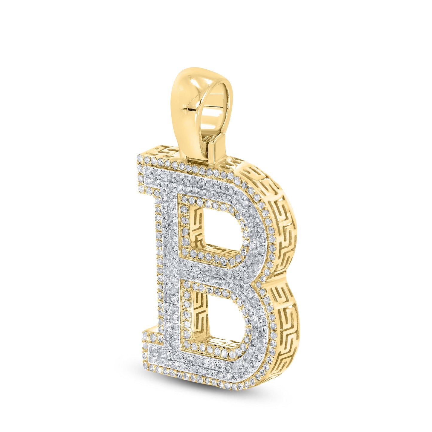 10K YELLOW GOLD 0.77 CTW  DIAMOND INITIAL  B