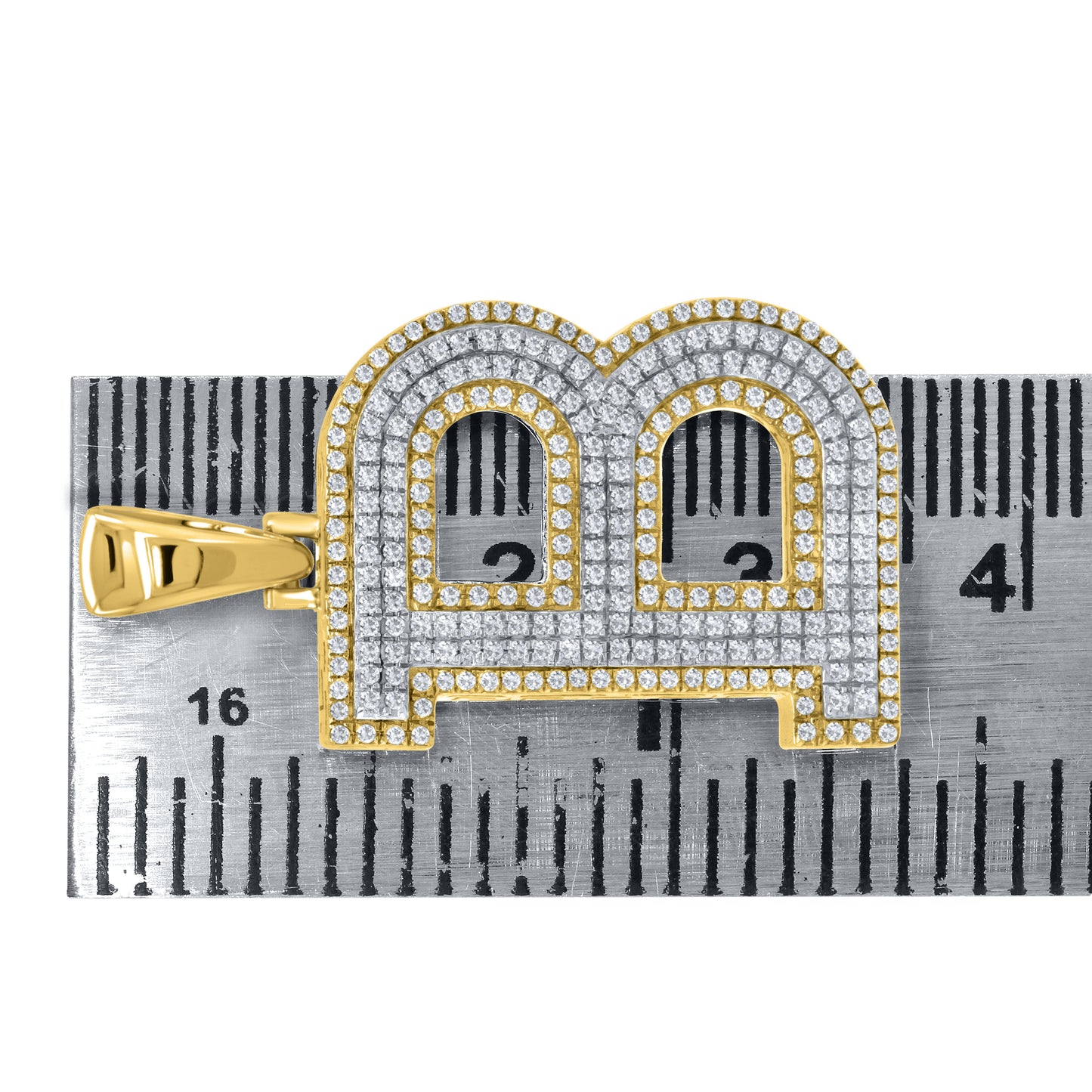 10K YELLOW GOLD 0.77 CTW  DIAMOND INITIAL  B