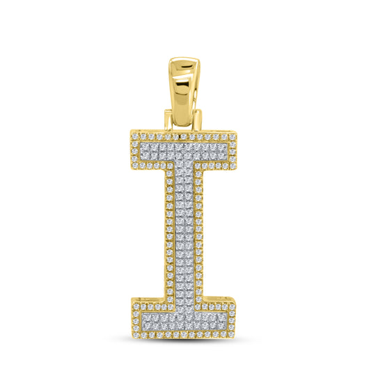 10KT YELLOW GOLD 0.49CTW DIAMOND INITIAL I