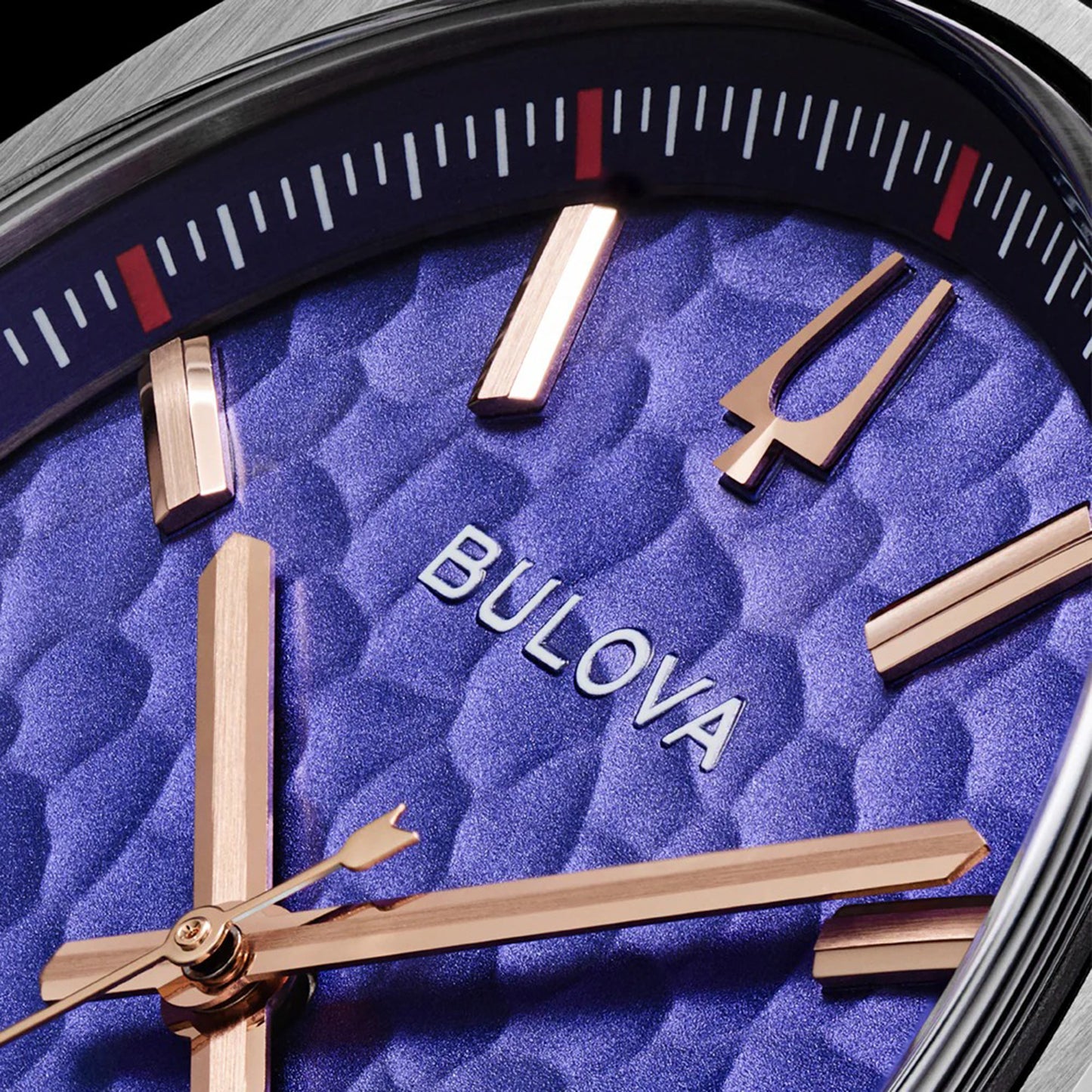 Bulova Tony Bennett "NYC" Automatic Purple Dial Stainless Steel Watch 39mm - 96B484