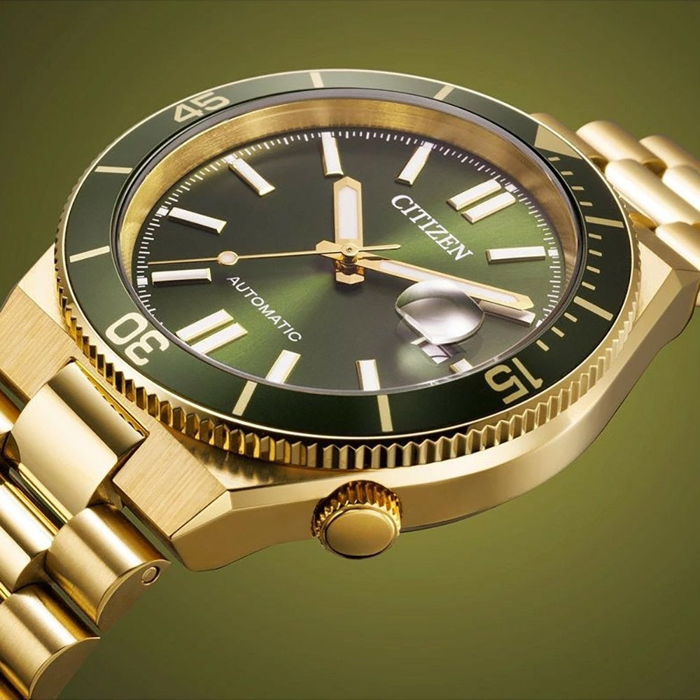 Gold and green citizen men’s automatic Watch