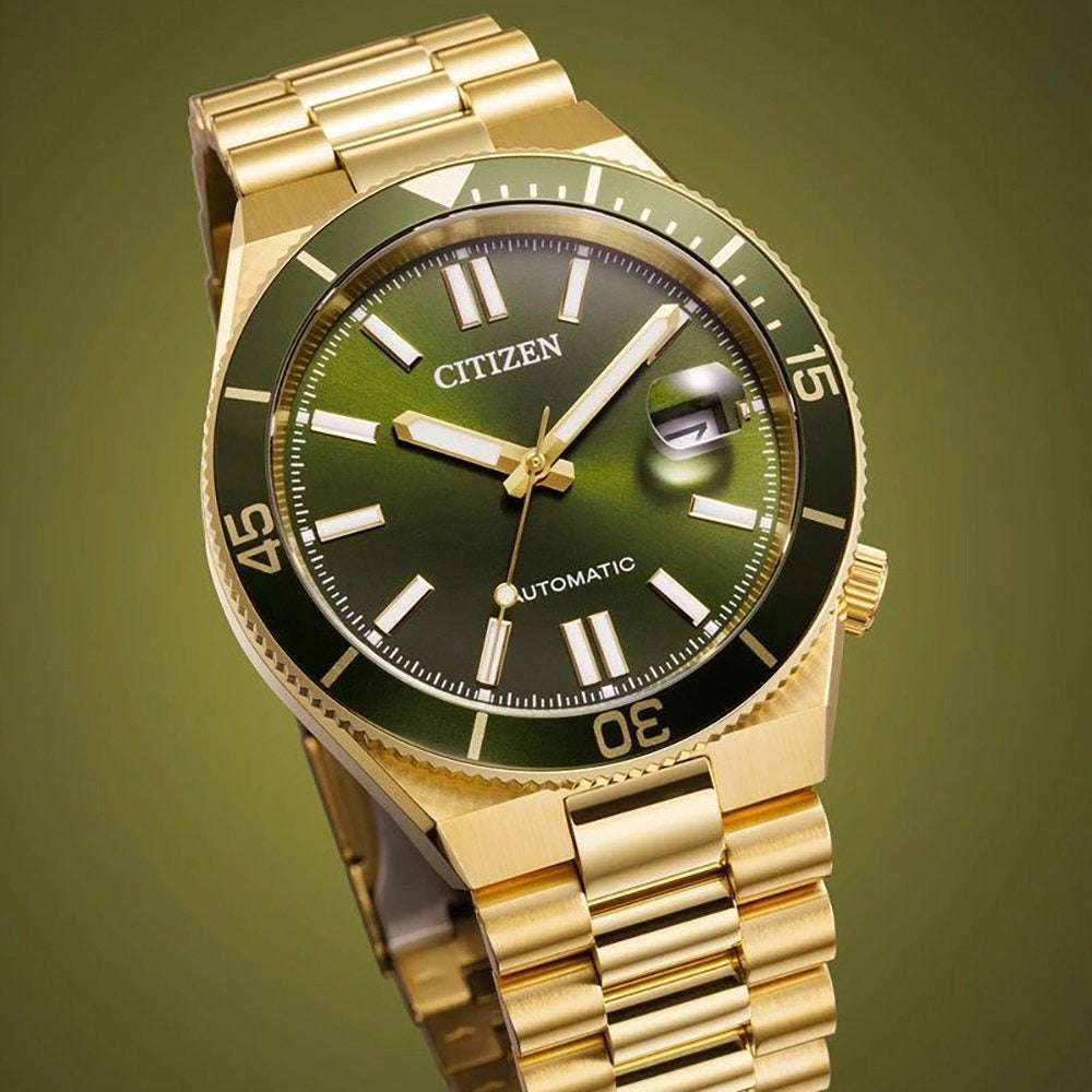 Gold and green citizen men’s automatic Watch