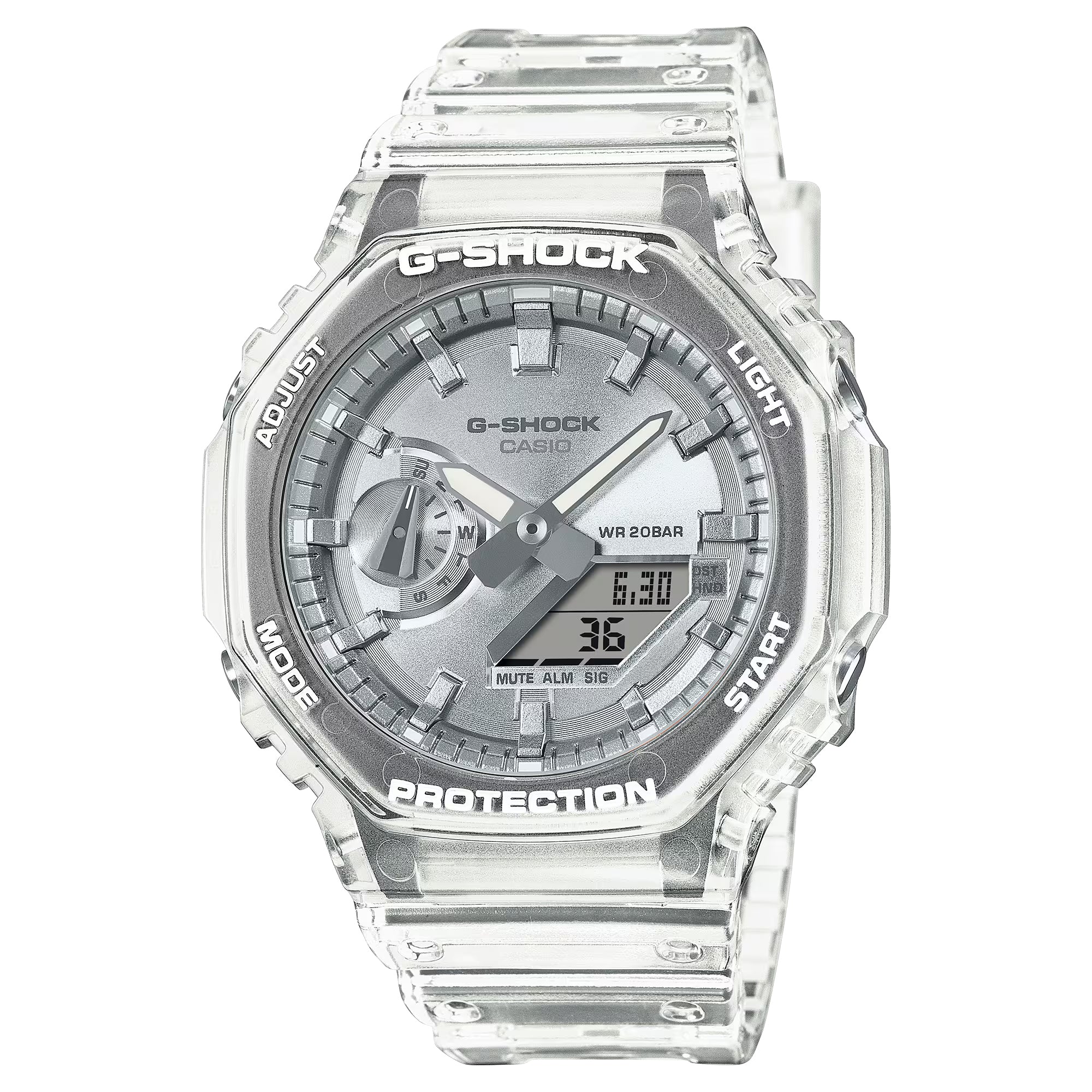 Casio G-Shock GA-2100BM-7A8CR Silver Dial Analog Digital Watch Japan New