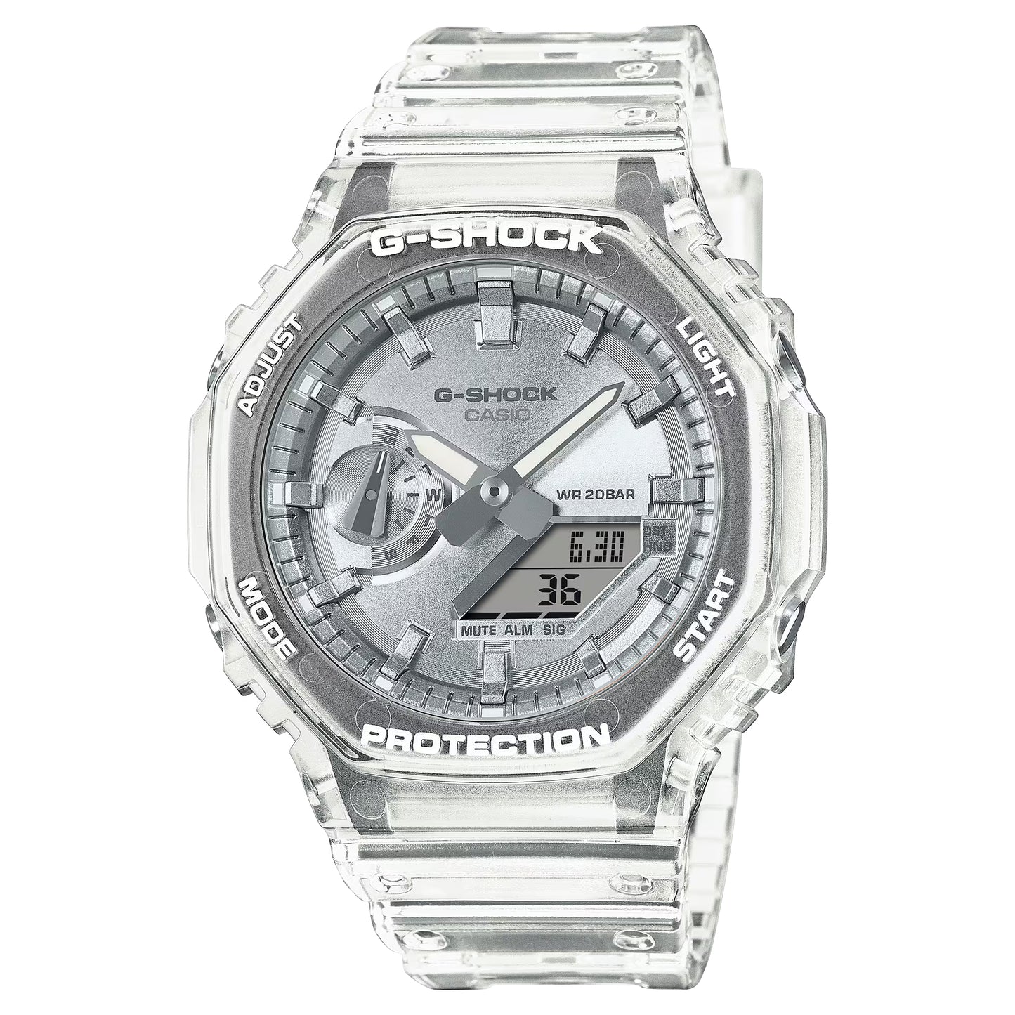 Casio G-Shock GA-2100BM-7A8CR Silver Dial Analog Digital Watch Japan New