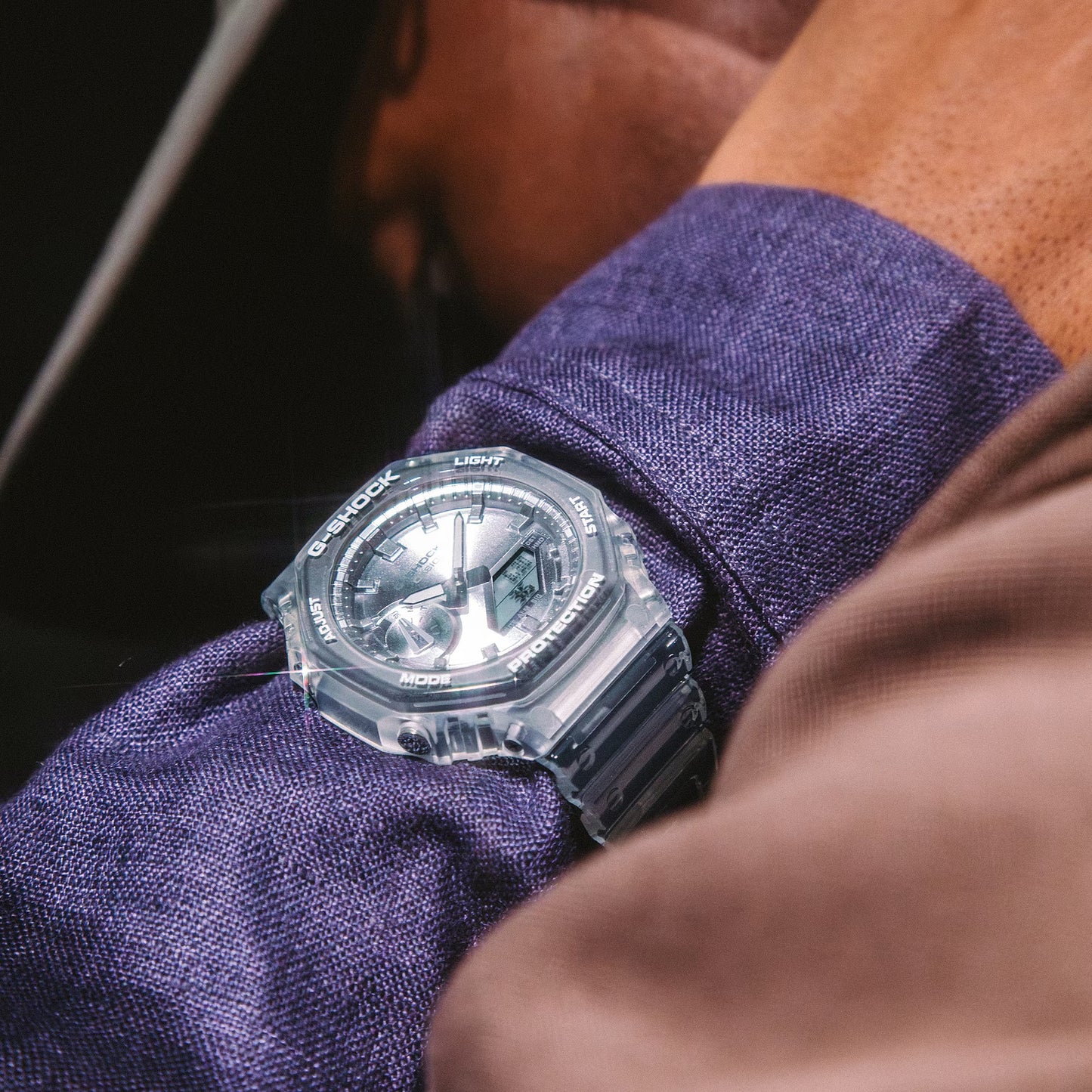 Casio G-Shock GA-2100BM-7A8CR Silver Dial Analog Digital Watch Japan New