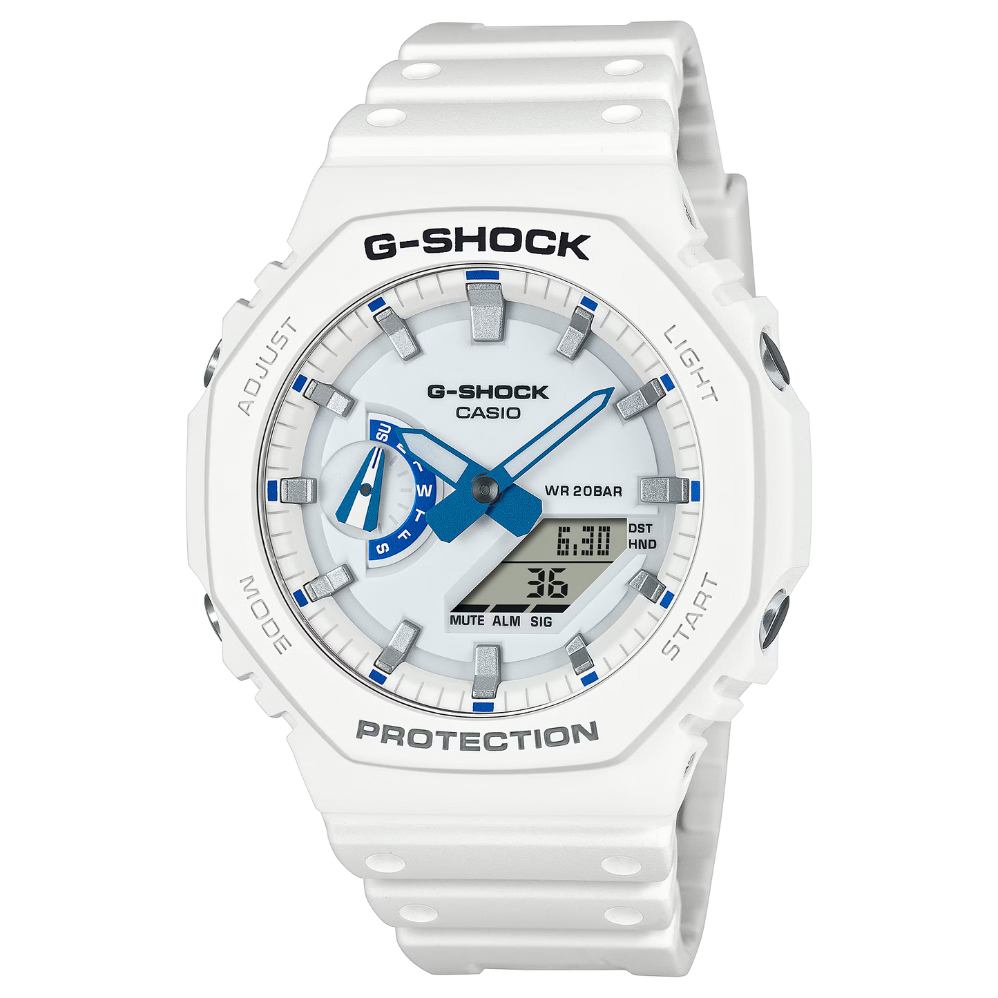 New Casio G-Shock Analog-Digital 2100Series Men's White Watch GA2100HDS-7A