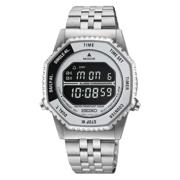 Seiko HFL002 Rotocall Retro Digital Watch – Stainless Steel 37mm