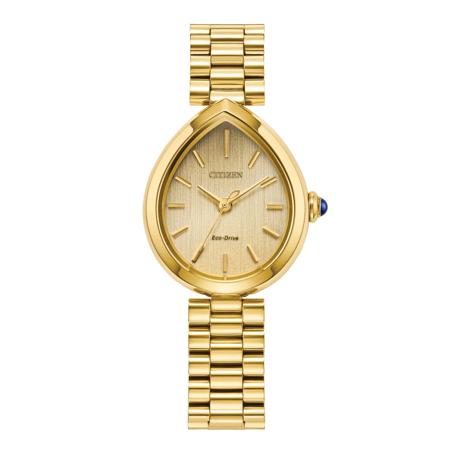 Ladies’ Citizen Eco-Drive® Rainell Gold-Tone IP Analog Watch with Gold-Tone Dial (Model: EM1202-50P)