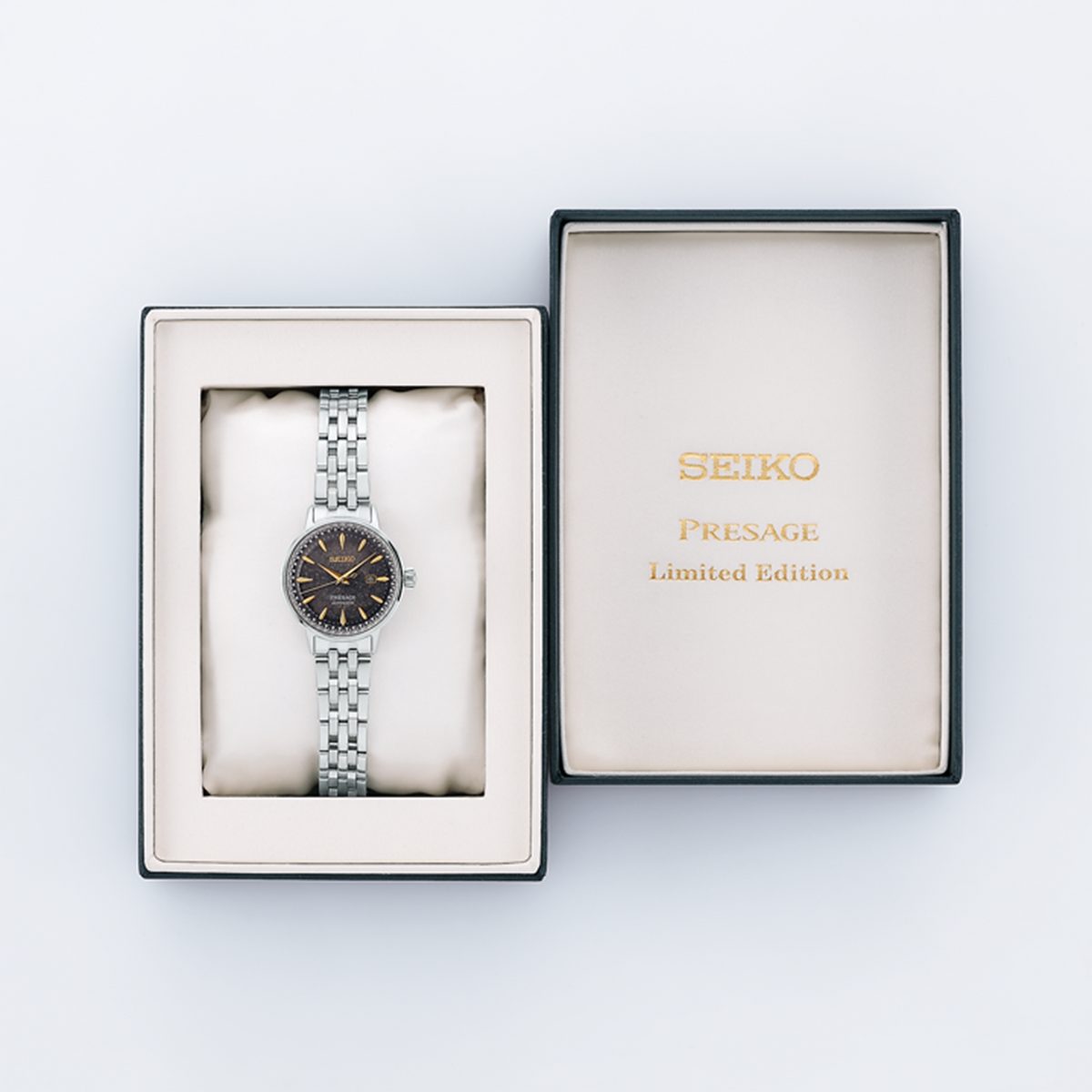 Seiko Women's Limited Edition Presage Cocktail Time Tokyo Night Star Bar Watch SRE015